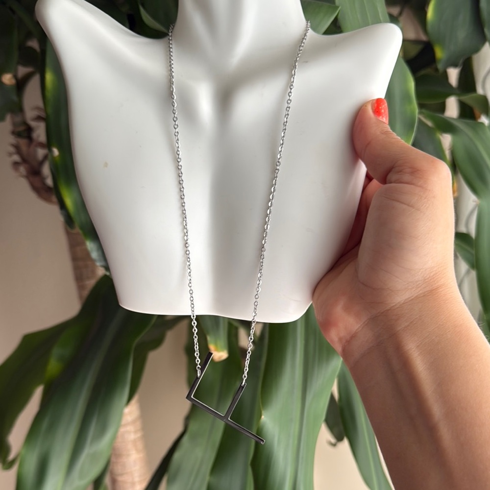 Dainty Silver Necklace Minimalist Design